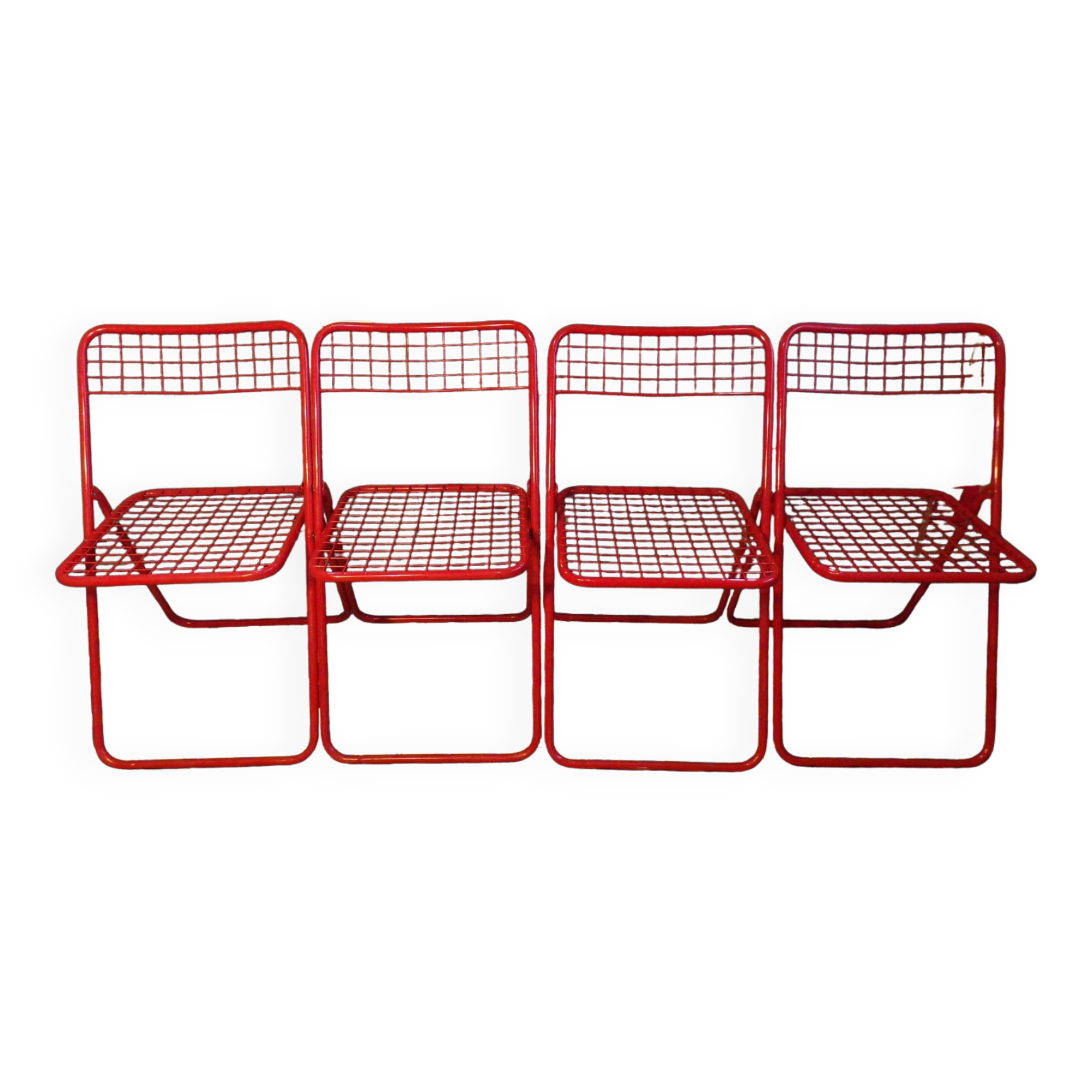 4 ted net mesh folding chairs by Niels Gammelgaard for ikea