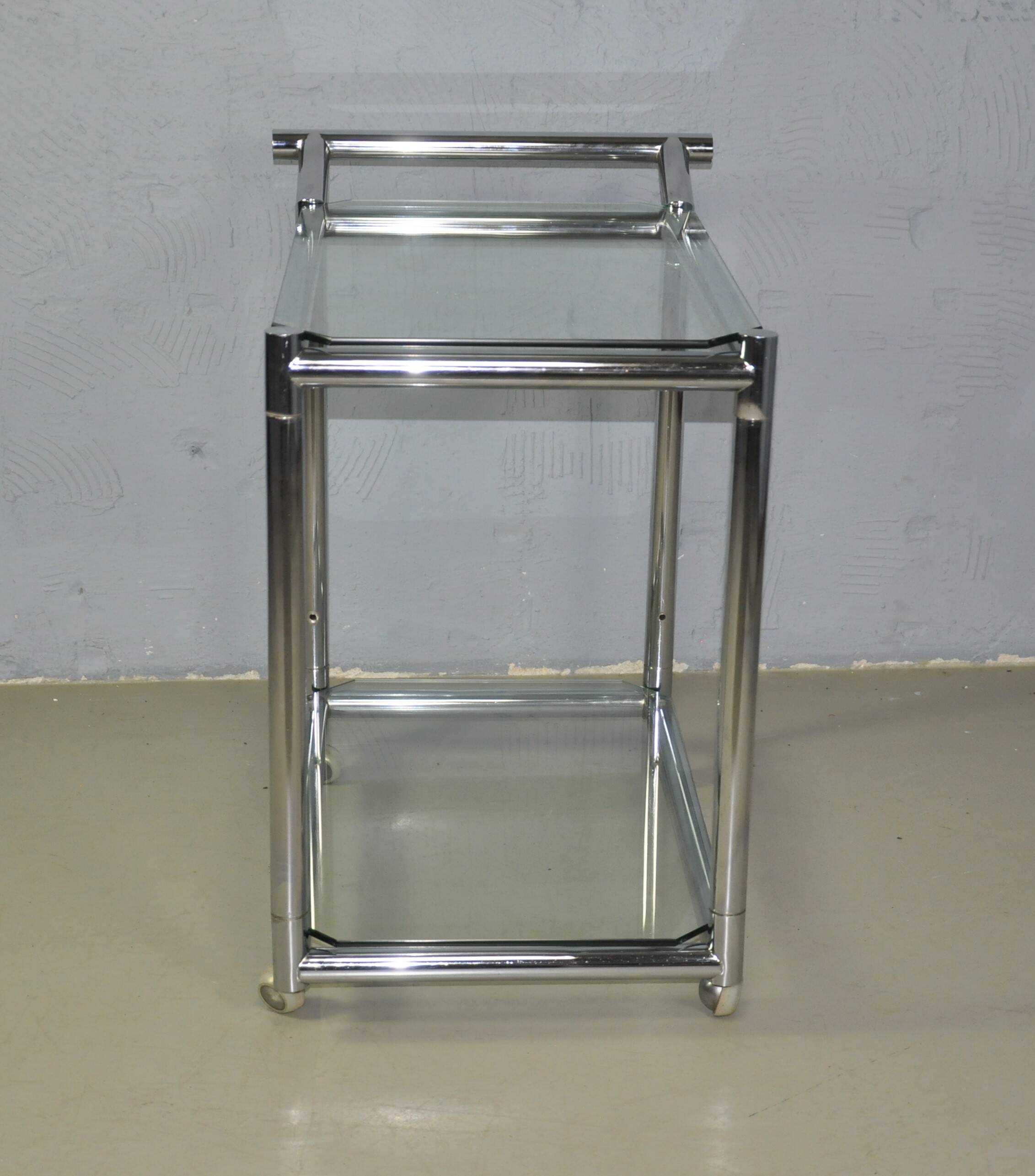 Vintage RVS serveerwagen