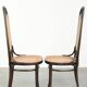 Set of 4 original vintage Thonet design webbing chairs model Long John
