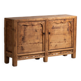 Haut buffet ancien en bois de pin (vers 1920)
