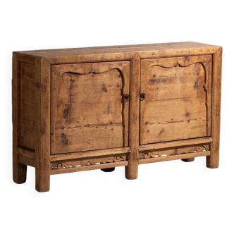 High antique pine wood sideboard (circa 1920)