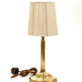 Brass table lamp with Silk shade