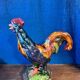 Ceramic sculpture of a rooster from Bavent, glazed terracotta, 1960.