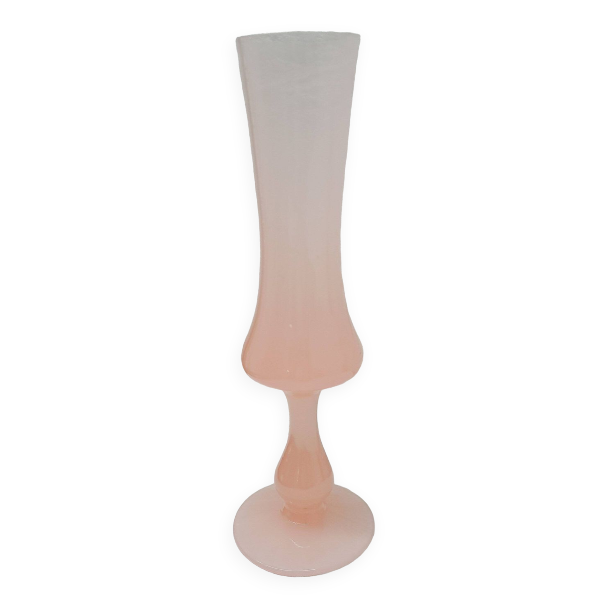Vase opaline rose poudré