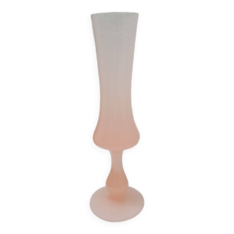 Powder pink opaline vase