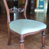 Series of 3 mahogany chairs 19th century