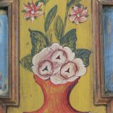 Armoire de mariée peinte d'art populaire