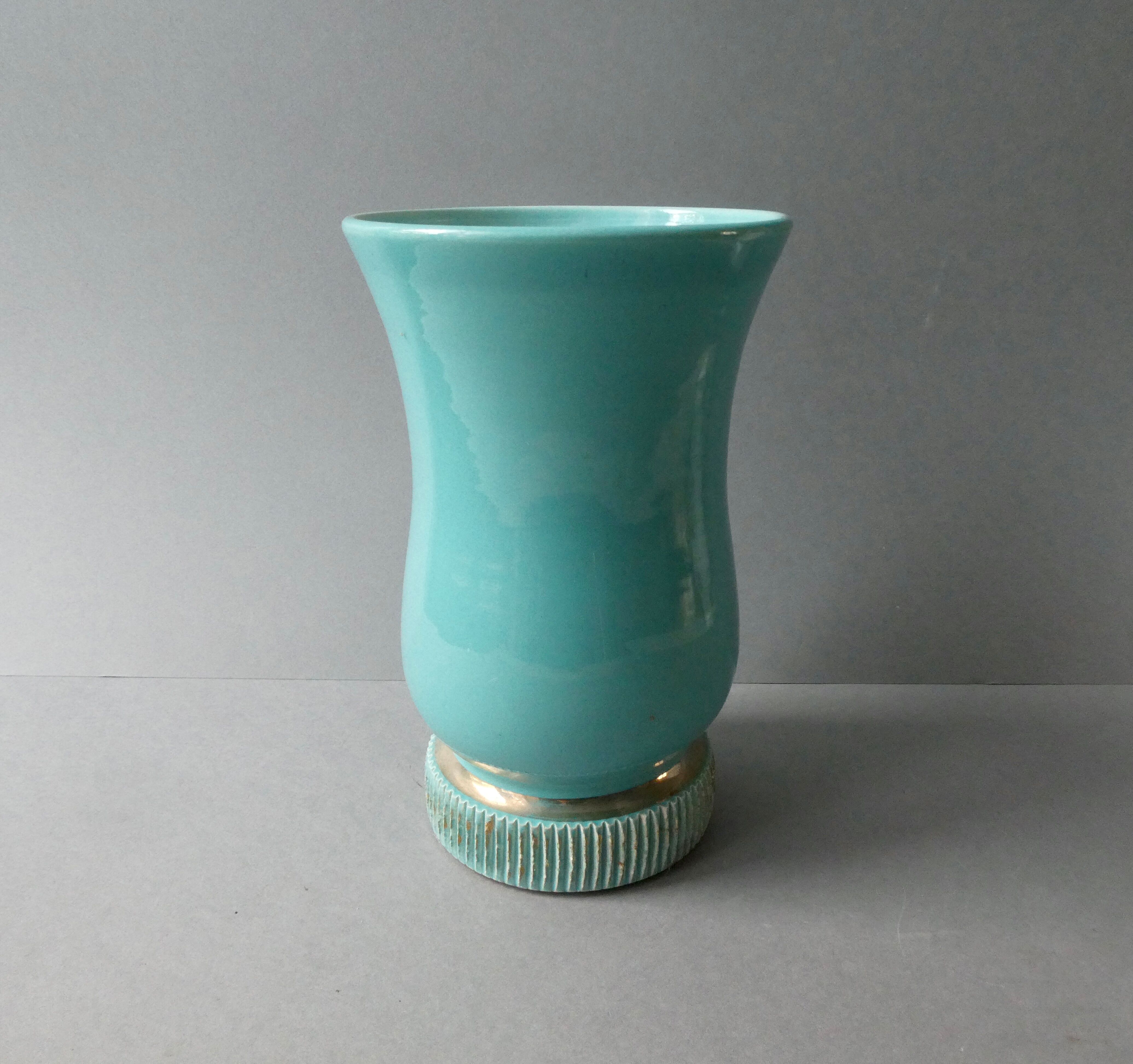 Art Deco ceramic cornet vase