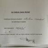 Watercolour by Christian Gaudin framed, certificate Guérande salt marshes.