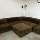 Old vintage modular sofa 6 elements of the 70s velvet / design