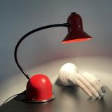Stilplast red desk lamp made in italy 80's