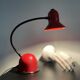 Stilplast red desk lamp made in italy 80's