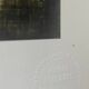 Large framed lithograph under glass by Pierre Soulages, Gandur Foundation.