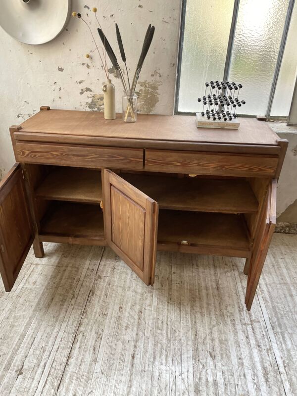 Buffet en pitchpin et pin années 50