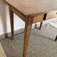 Authentic vintage farmhouse table in solid oak from the 50s and 60s