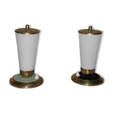 Pair of vintage bed bedside lamps