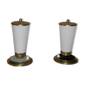 Pair of vintage bed bedside lamps
