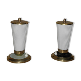 Paire de lampes de chevet lit vintage