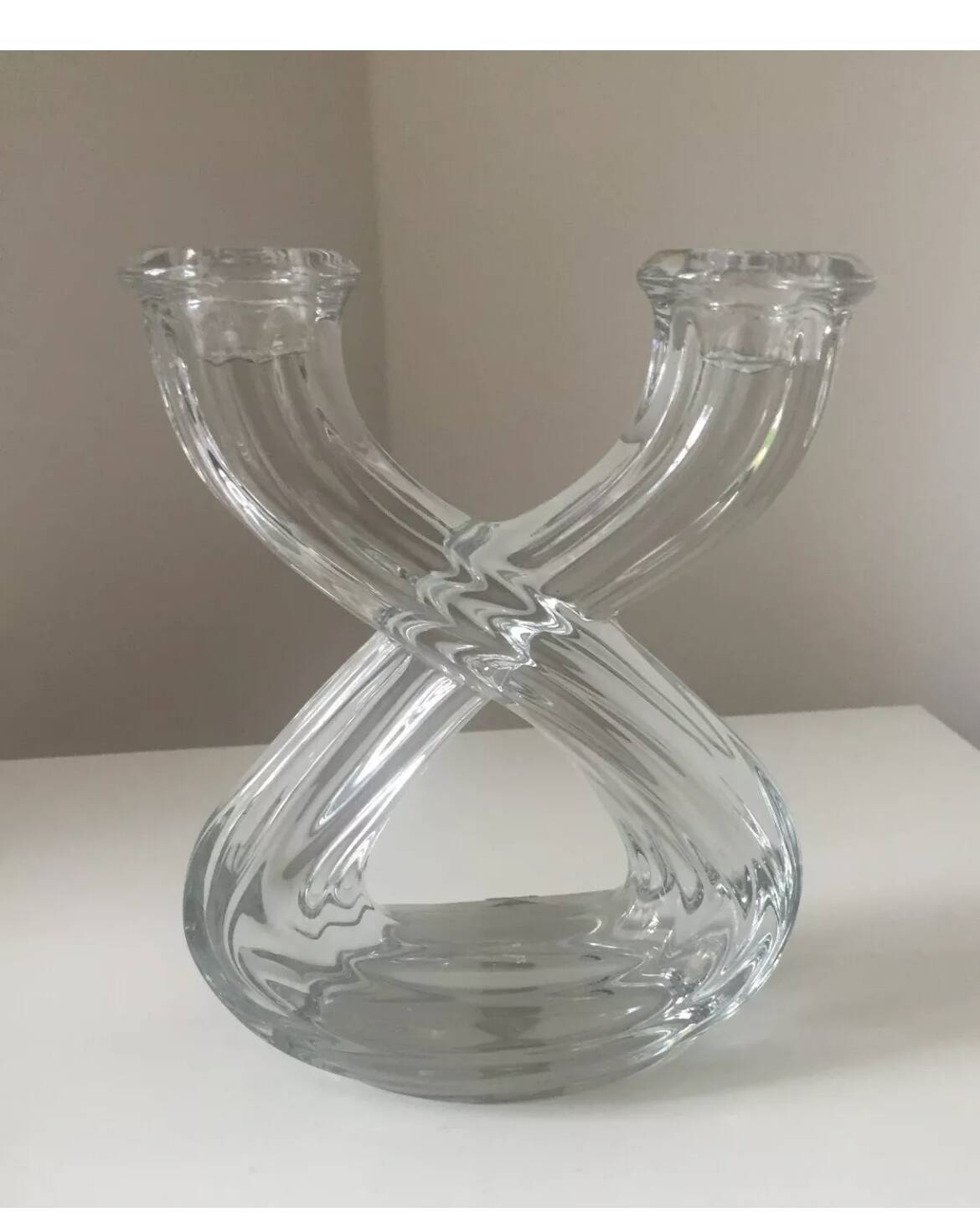 Beautiful crystal candlestick from Vannes Le Châtel