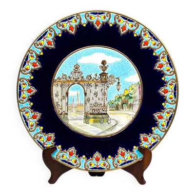 Grand plat Émaux de Longwy – Porte Stanislas, Nancy - seconde moitié 20eme