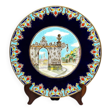 Grand plat Émaux de Longwy – Porte Stanislas, Nancy - seconde moitié 20eme