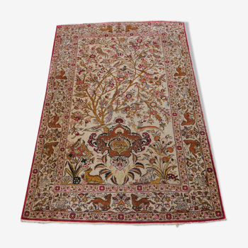 Handmade Ghoum Persian silk rug 165 x 109 cm