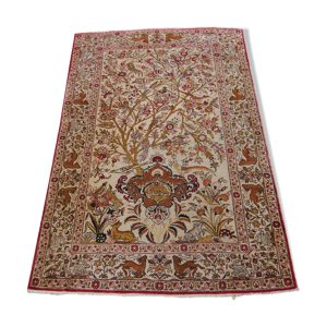 Tapis persan en soie Ghoum fait