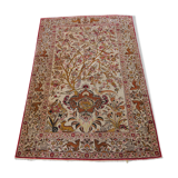 Tapis persan en soie Ghoum fait main  165 x 109 cm