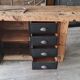 Old workbench furniture by trade four drawers and a door