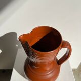 Two-tone brown ceramic wine pitcher H: 24cm