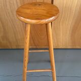 High wooden stool
