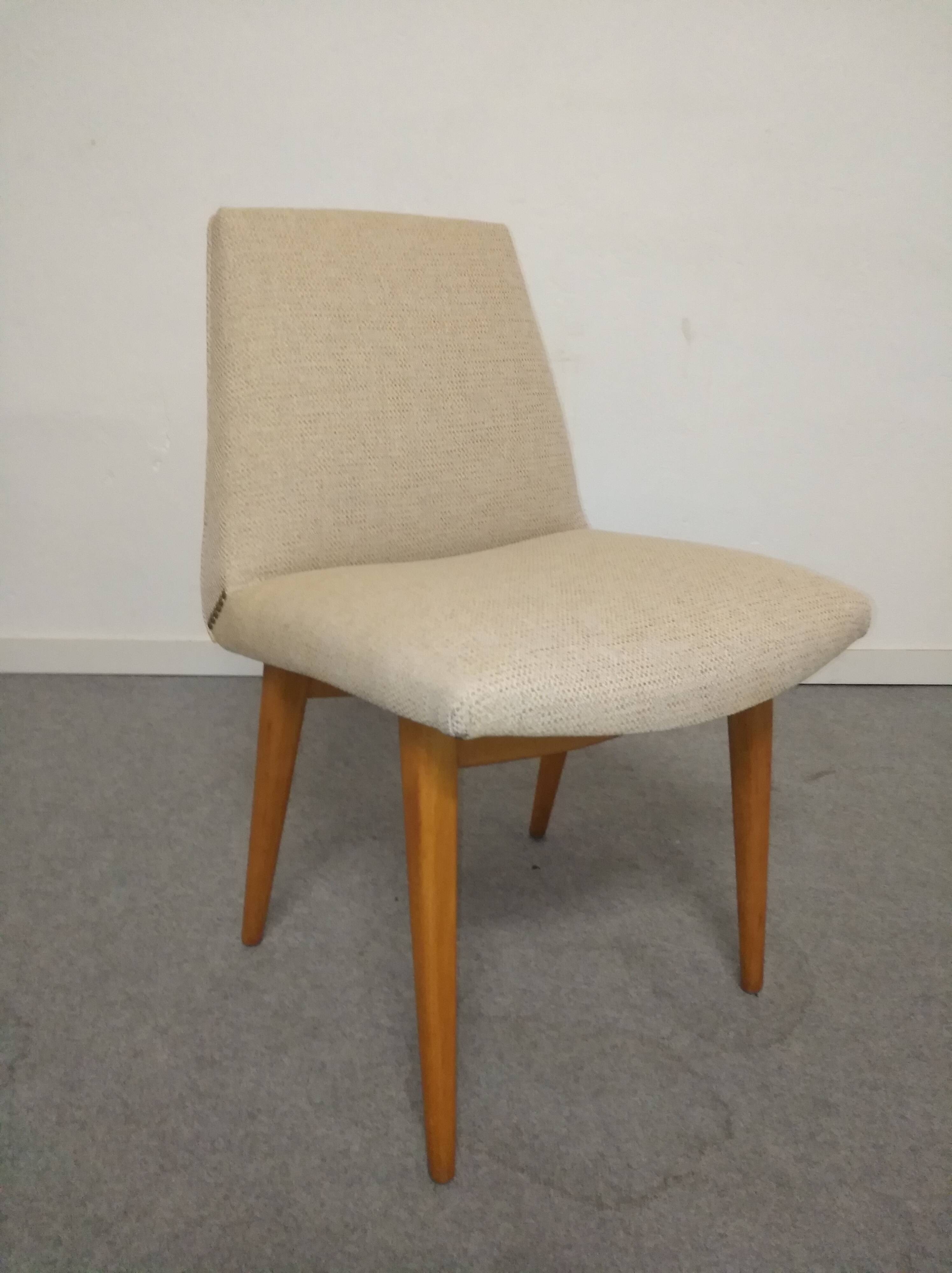 Pair of cocktail chairs in beech, Eastern Europe circa 1960.