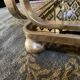 Coffee table in gilded metal and mirror glass with double top 1980