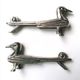 Set of 9 art deco animal knife holders