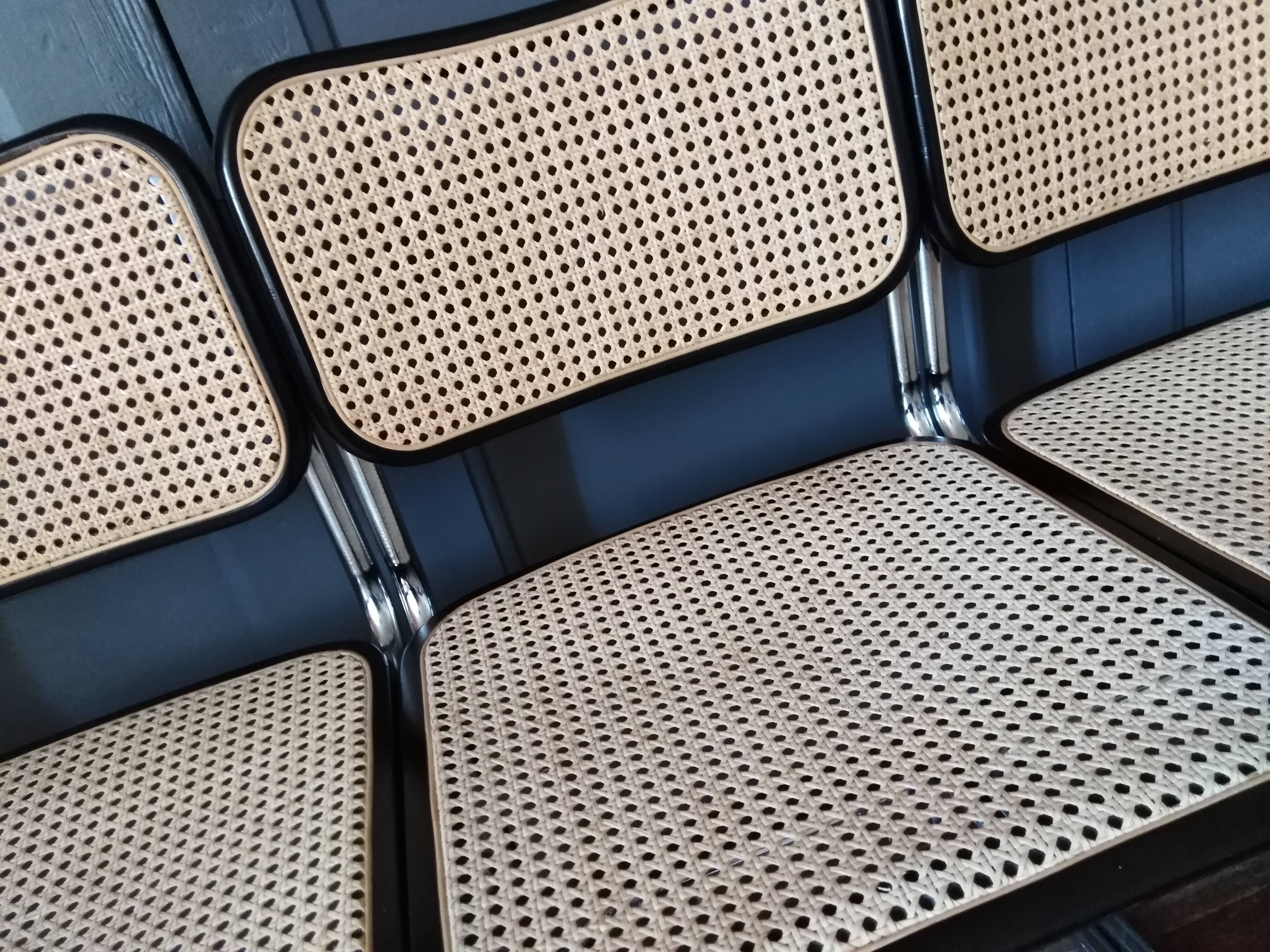 4 chairs Marcel Breuer B32 Cesca 1970