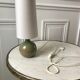 Signed stoneware lamp with cylindrical shade 60s-70s