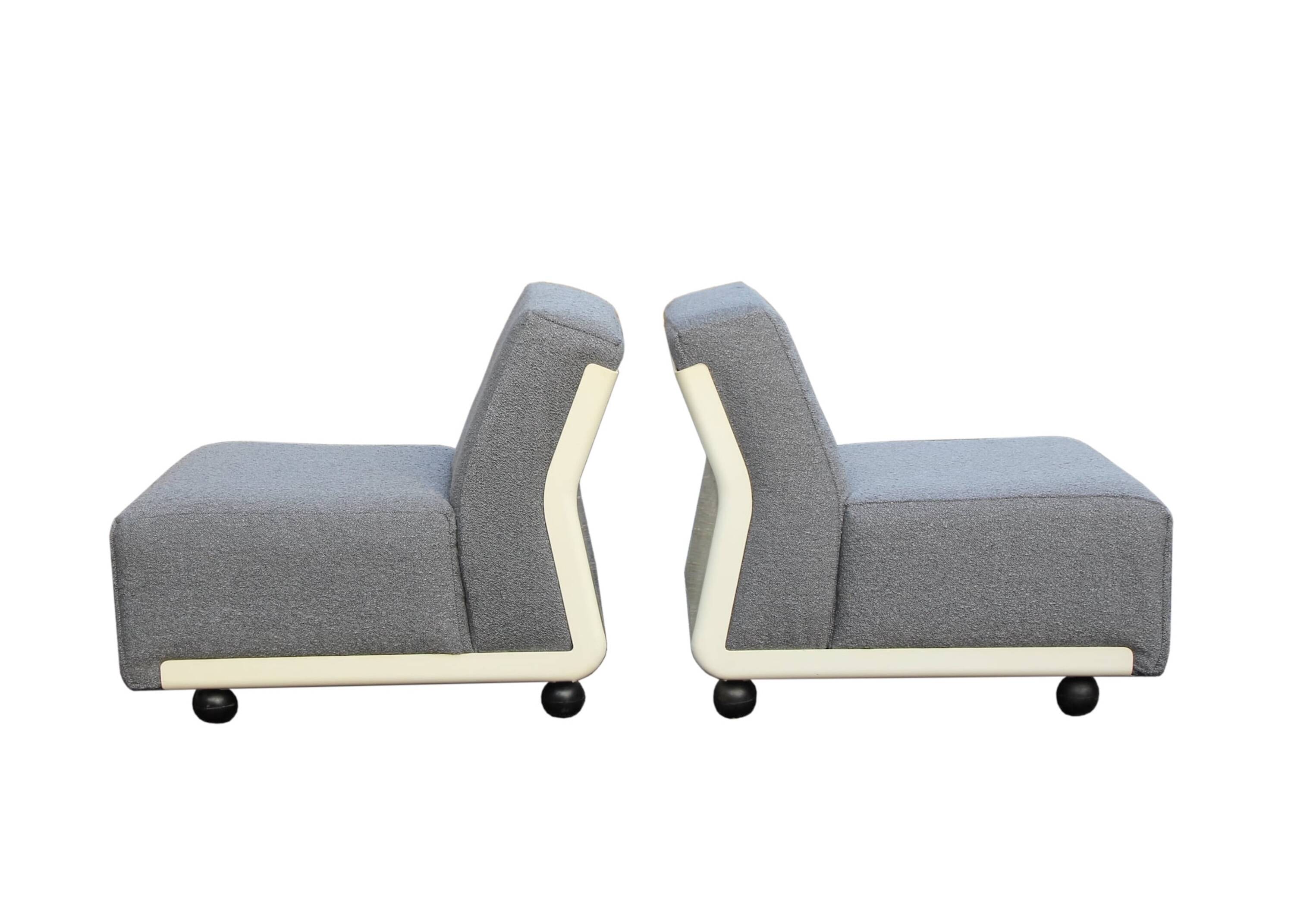 Pair of Amanta armchairs, Mario Bellini, B&B Italia, 1973 - New fabric