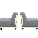 Pair of Amanta armchairs, Mario Bellini, B&B Italia, 1973 - New fabric