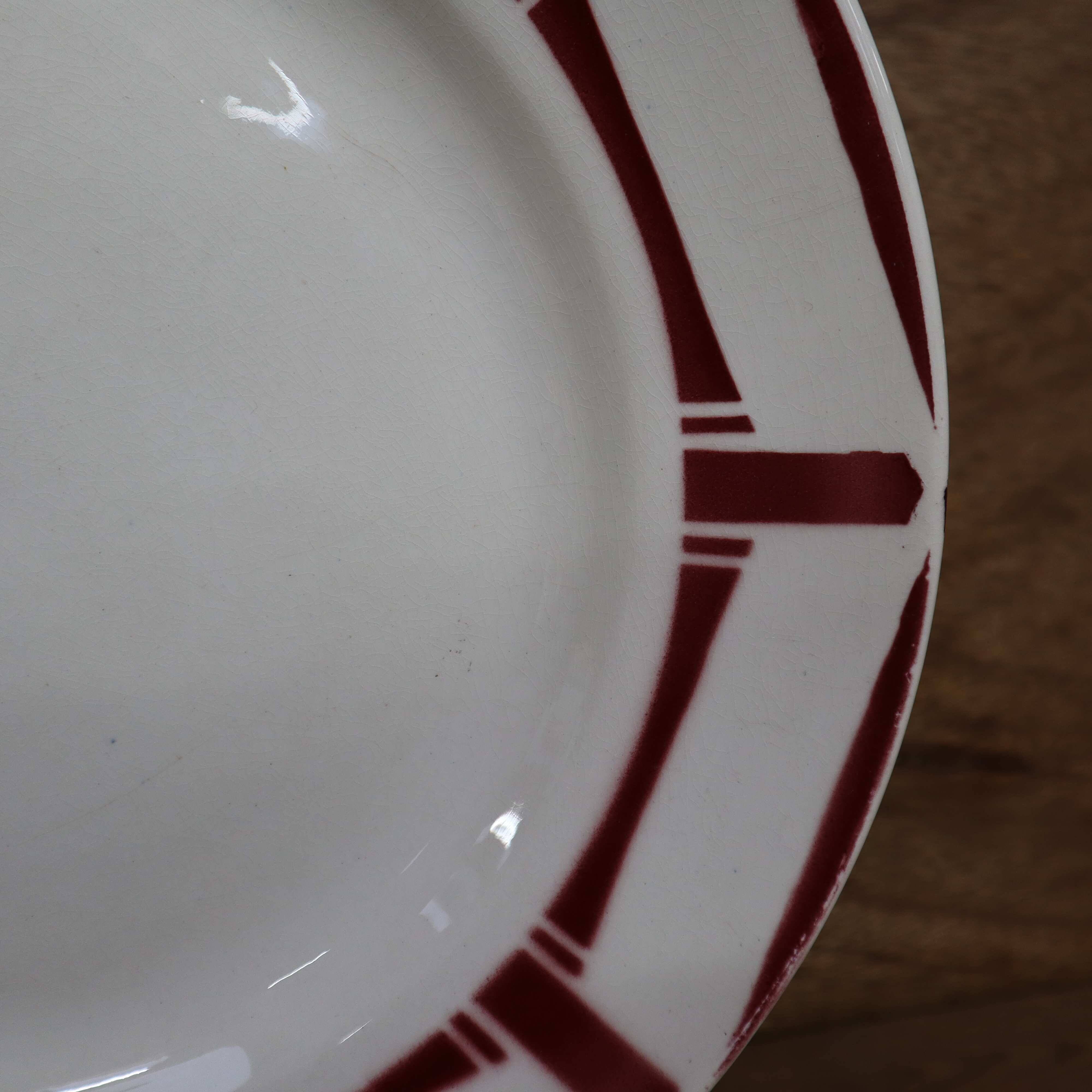 Ancien plat rond Badonviller modèle 'Louise'