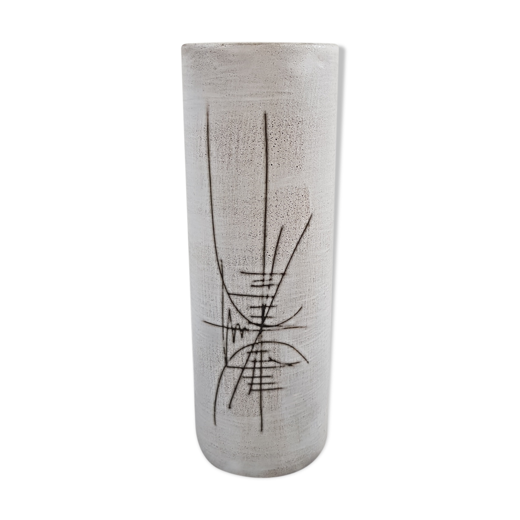 Vase Rouleau Henri Cimal Vallauris céramique Selency