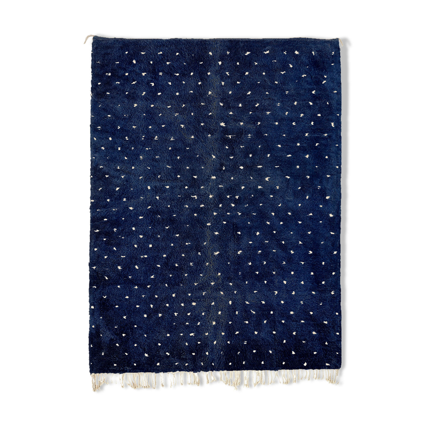 Modern Moroccan carpet dark blue