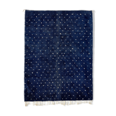 Modern Moroccan carpet dark blue