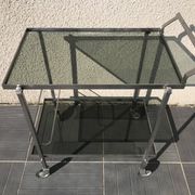 Desserte acier inox vintage 1970