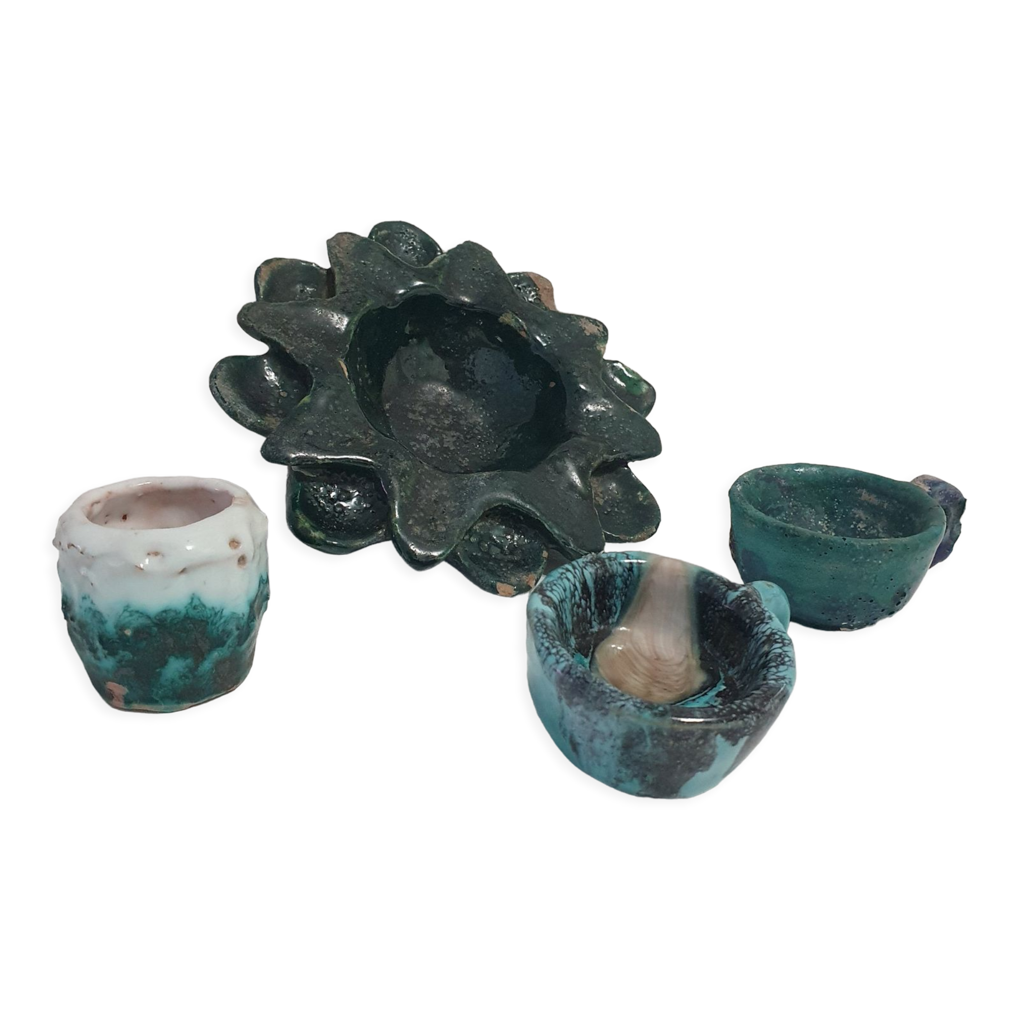 Ceramic lot signed Alice Colonieu