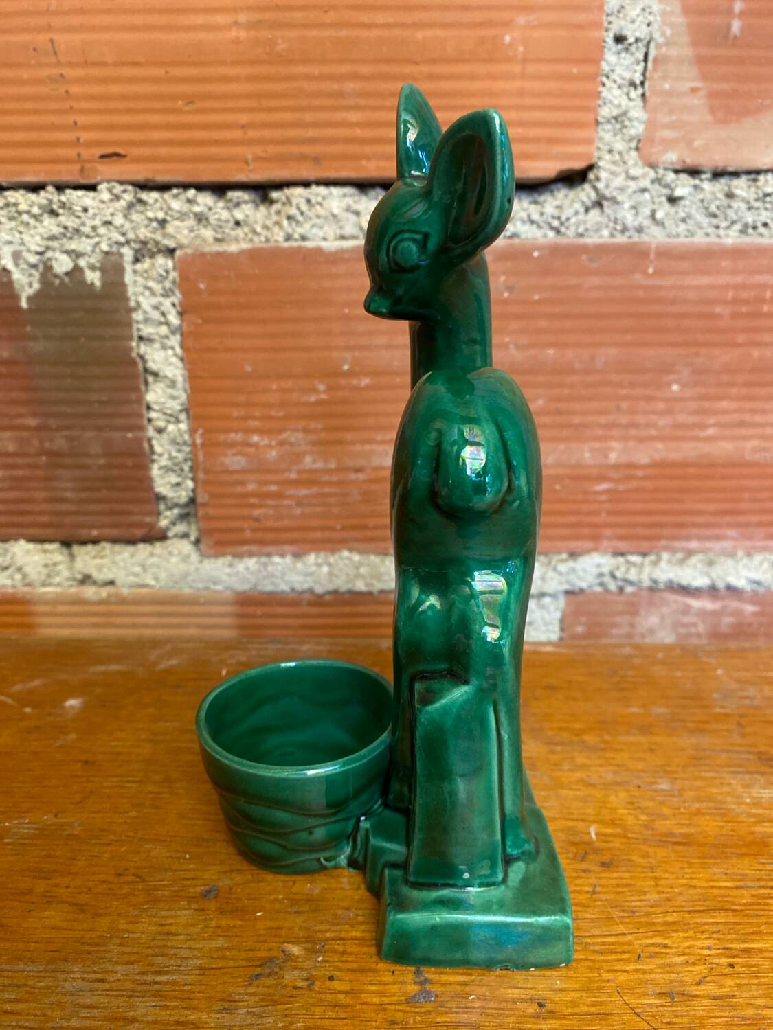 Antique Art Deco Doe Figurine ST CLÉMENT Ceramic Lemanceau Vintage