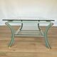Coffee table Pierre Vandel Paris villa d este steel double tops 1970