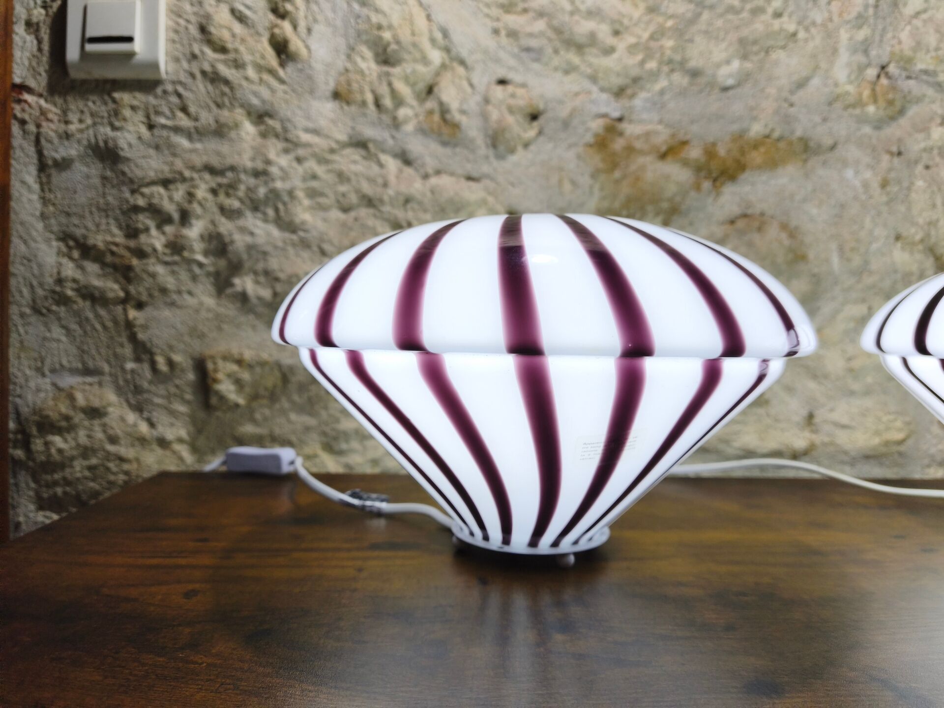 Authentic vintage blown glass lamps