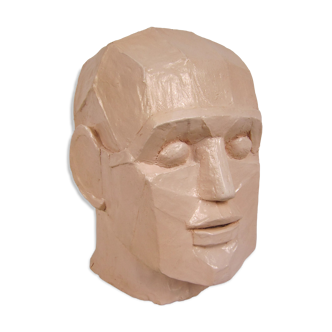 Statue head man android anthropomorphism terracotta 20th