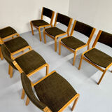 Set of 8 Thygesen and Sorensen / Magnus Olesen designer chairs from the 70s