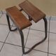 Metal and wood "industrial" stool